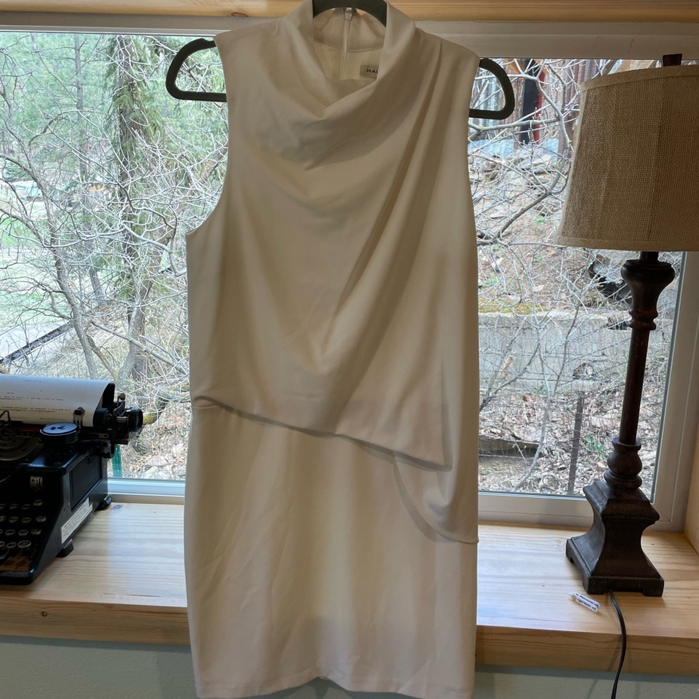 Size 6 white Halston Dress - Picture 2 of 3